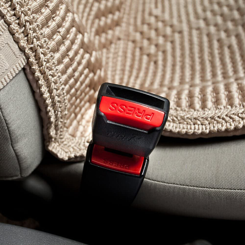 

Oscarshop Universal Adjustable Car Safety Seat Belt Clip Extender, 2 Pieces, Black/Red