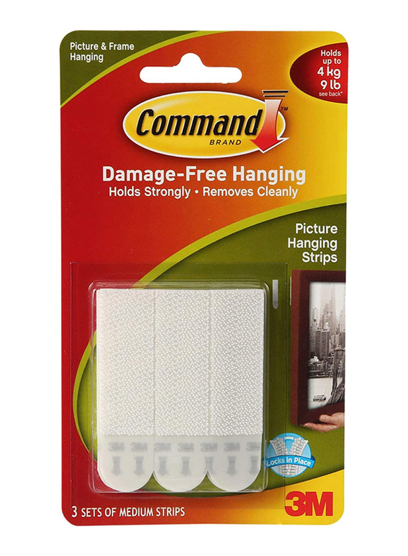 

3M 3-Piece Command Picture Hanging Strips, Medium, White