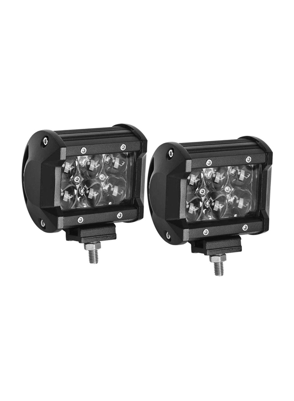 

Generic 4D Lens Spot Beam LED Bar, 4 Inch, 18W, 2 Pieces, White/Black