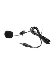 Meggo CZDCVSZ1 External Clip-On Lapel Lavalier Microphone, SASW2432, Black