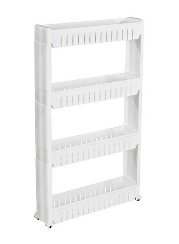 

4 Shelves Organizer for Kitchen and Bathroom, Medium, White