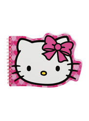 Hello Kitty Spiral D-Cut Notebook, Pink, 80 Sheets, Model No. 350176