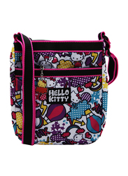 Hello Kitty Polyester Zip Closure Shoulder Travel Accessories Bag for Girls, Multicolour, Model No. 985694