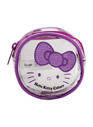 Hello Kitty Zip Closure Vinyl Coin Purse for Girls, Clear/Purple, Model No. 901776