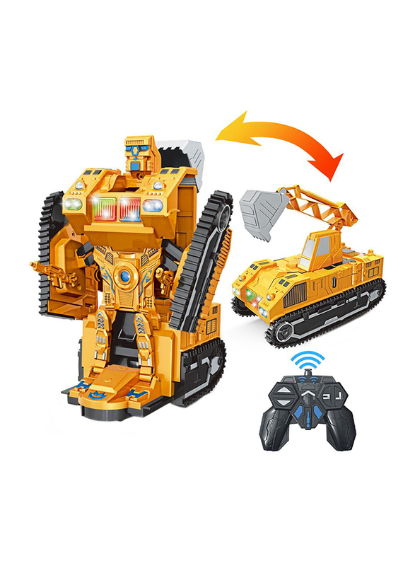 

Kidwala 2.4Ghz Transformer Engineering Remote Control Truck with Battery, Yellow, Ages 3+