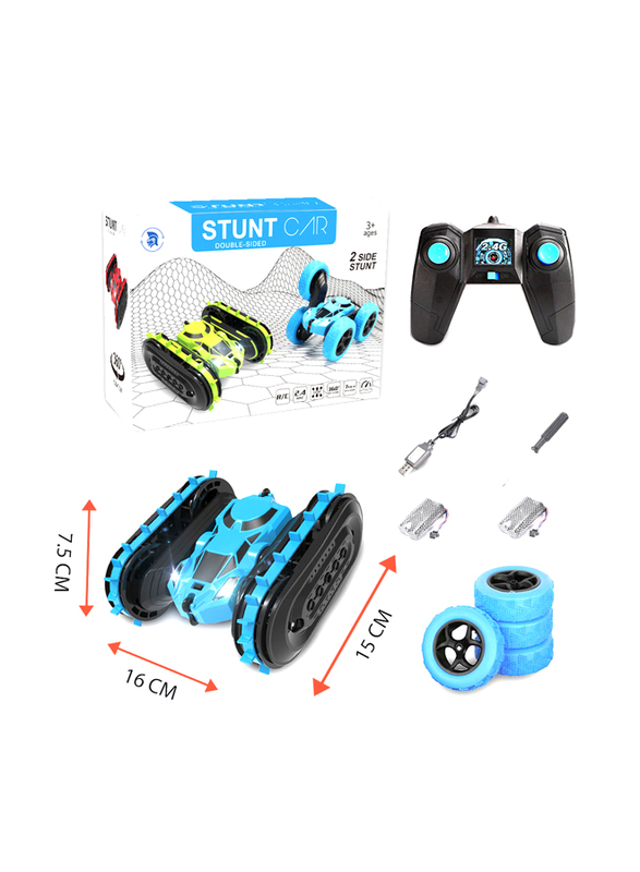 

Kidwala 4WD 2.4Ghz 360° Revolving Stunt Remote Control Truck, Blue, Ages 3+