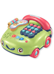 FITTO Kids Phone Toy with Musical Piano Light, Green