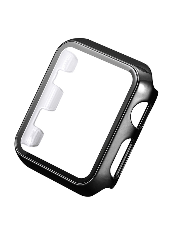 

Kidwala Rouged PC Tempered Glass Screen Protector for Apple Watch 44mm/7/6/5/4/SE Series, Black