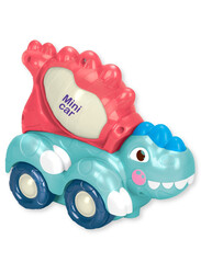 FITTO Dinosaur Mixer Car Toy for Toddlers, Infants, and Kids with Cute Sound and Light, Blue