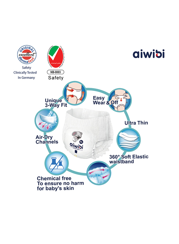 Aiwibi Little Thinker Ultra Thin Premium Baby Diapers, Size S, 3-6 kg, 72 Count