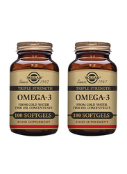 Solgar Triple Strength Omega-3 Food Supplement, 950mg, 100 Softgels, 2 Pieces
