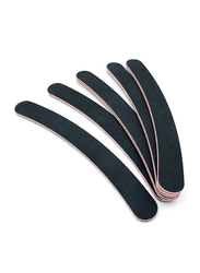 Topwel Curved Professional Washable Nail Buffering Files, 10 Pieces, Black