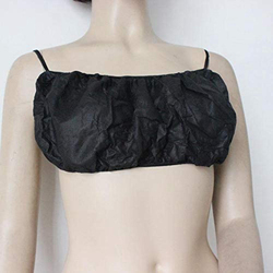 Dudi Disposables Non-Woven Bra, Black, 50 Pieces