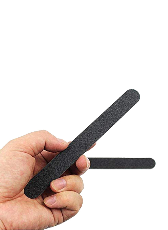 Professional Sandpaper Manicure Pedicure Nail Files, 10 Pieces, Black