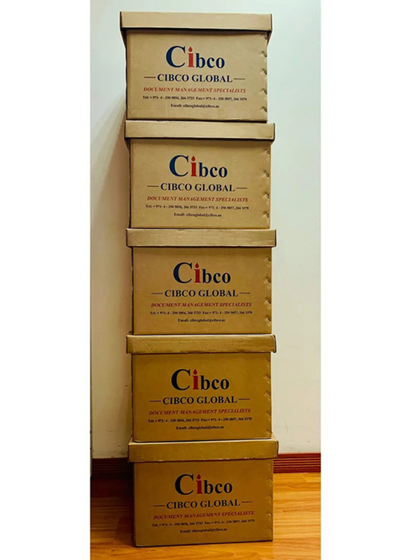 Cibco Document File Storage Box with Lid, A4 Size, 1-Piece, Brown
