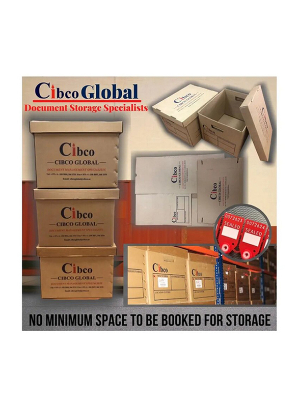 Cibco Document File Storage Box with Lid, A4 Size, 1-Piece, Brown