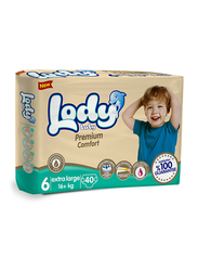Lody Baby Premium Comfort Diapers, Size 6, Extra Large, 16+ kg, Jumbo Pack, 40 Count