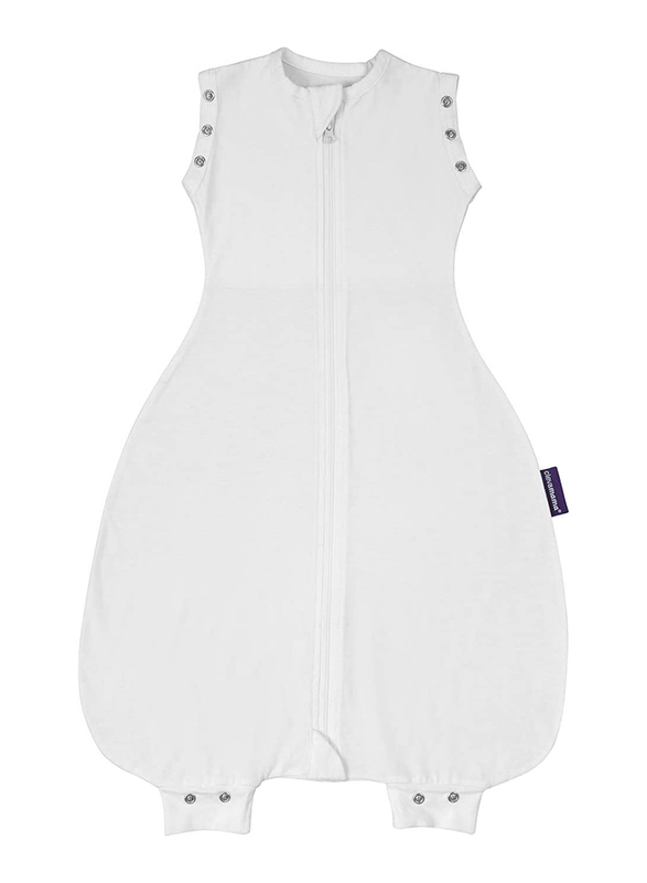 Clevamama 3-in-1 Nite Nite Romper & Sleeping Bag 1 Tog, 0-9 Months, White