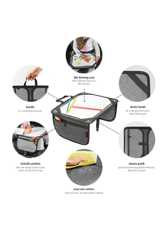 

Reer TravelKid Play Travel Tray, Grey/Black