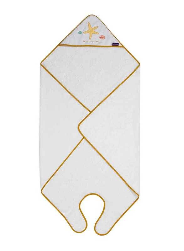 

Clevamama X-Large Soft Cotton Apron Bath Towel for Baby, Yellow