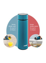 Reer Colourdesign Stainless Steel Vacuum Bottle, 450ml, Petrol Blue