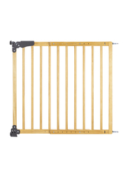 Reer Twin Fix Active-Lock Baby Wood Simple Lock Safety Gate, Brown