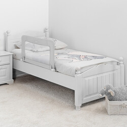 Reer By My Side Bed Rail for Kids, 100cm Grey/White