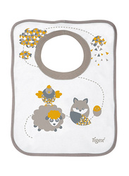 Tigex Pull Over Bib, 6+ Months, White/Grey/Yellow
