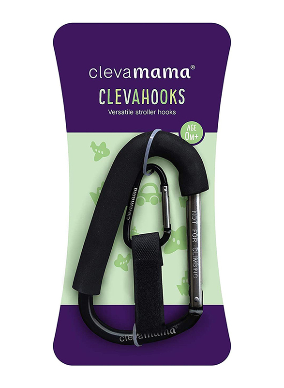 

Clevamama Cleva Hooks, 2 Pieces, Black