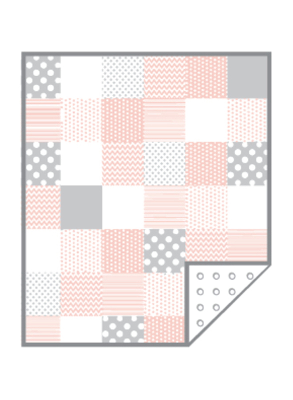 

Nini Padded Quilt, Peach/Grey