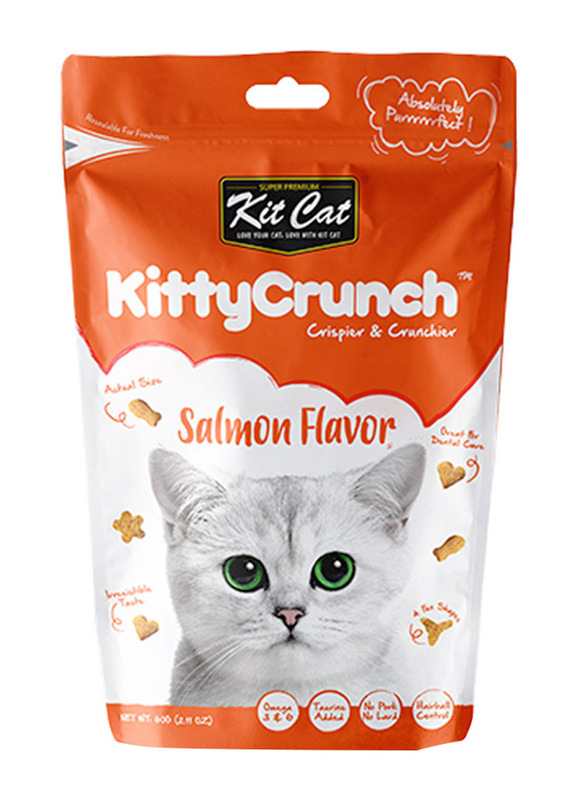 

Kit Cat Kitty Crunch Salmon Flavour Cat Dry Food, 60g