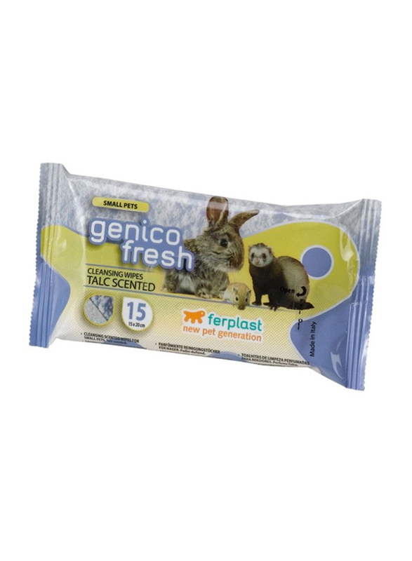 

Ferplast Genico Fresh Wet Cleaning for Small Pets, 15-Pieces, Multicolour