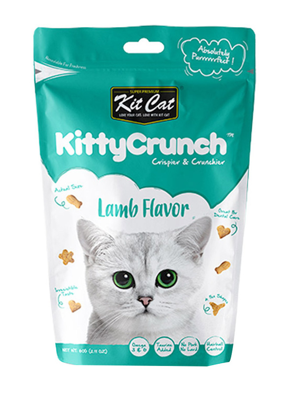 

Kit Cat Kitty Crunch Lamb Flavour Cat Dry Food, 60g