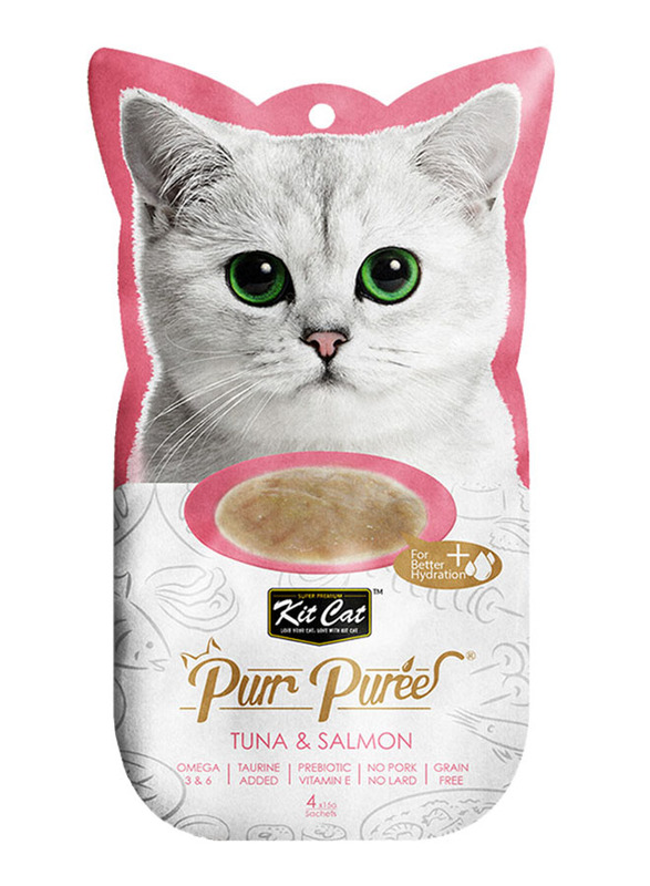 

Kit Cat Purr Puree Tuna & Salmon Wet Cat Food, 4 x 15g