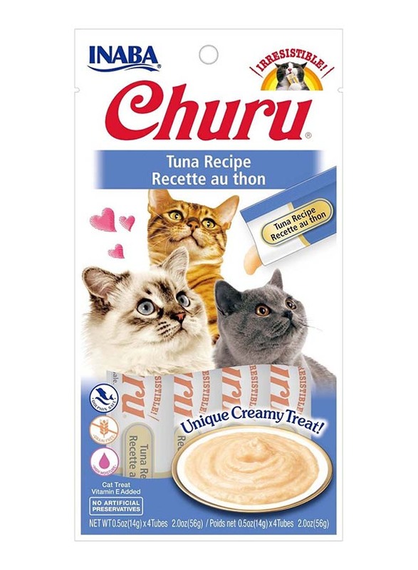 

Inaba Churu Tuna Recipe Treat Cat Wet Food, 56g