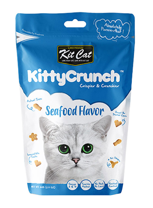 

Kit Cat Kitty Crunch Seafood Flavour Cat Dry Food, 60g