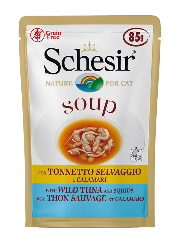 

Schesir Cat Wet Soup with Wild Tuna & Squid, 85g