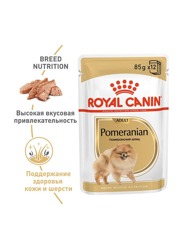 

Royal Canin Breed Health Nutrition Pomeranian Dog Wet Food, 8+ Months, 85g