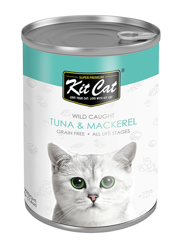 

Kit Cat Wild Caught Tuna with Mackerel Canned Cat Wet Food, 400g