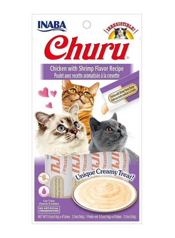 

Inaba Churu Chicken With Shrimp Flavor Recipe Cat Wet Food, 56g