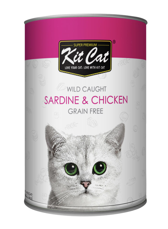 

Kit Cat Wild Caught Sardine & Chicken Cat Wet Food, 400g