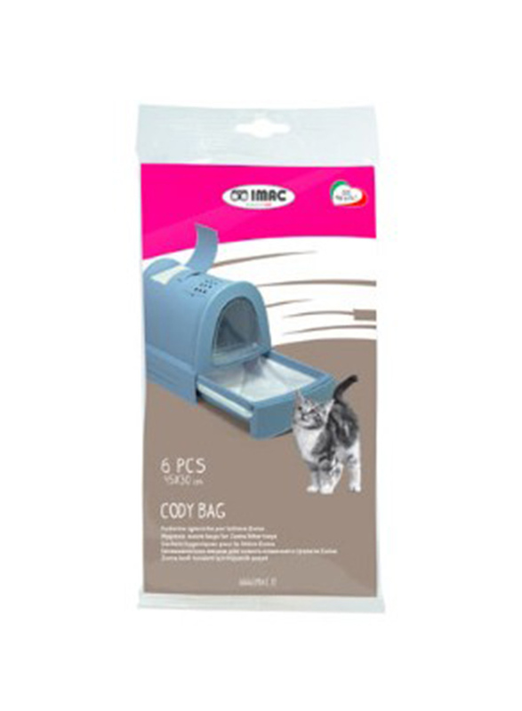 

Imac Cody Bag Cat Litter Box Liners, 45 x 30cm, Clear/Blue