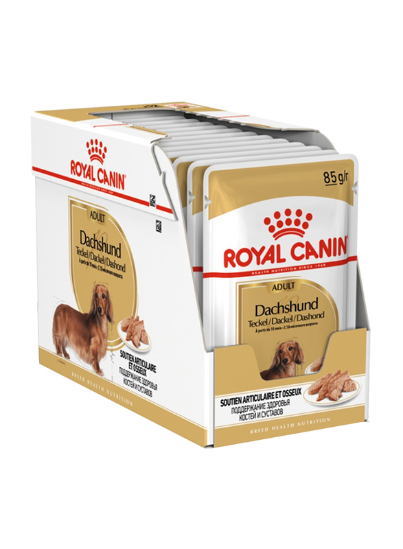

Royal Canin Adult Dachshunds Wet Dog Food, 10+ Months, 12 x 85g