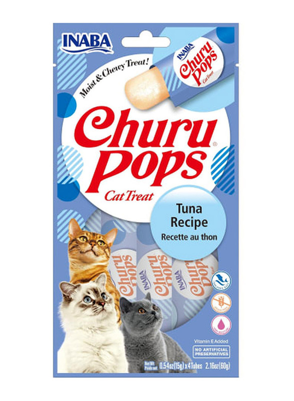 

Inaba Churu Pops Tuna Cat Dry Food, 4 x 15g