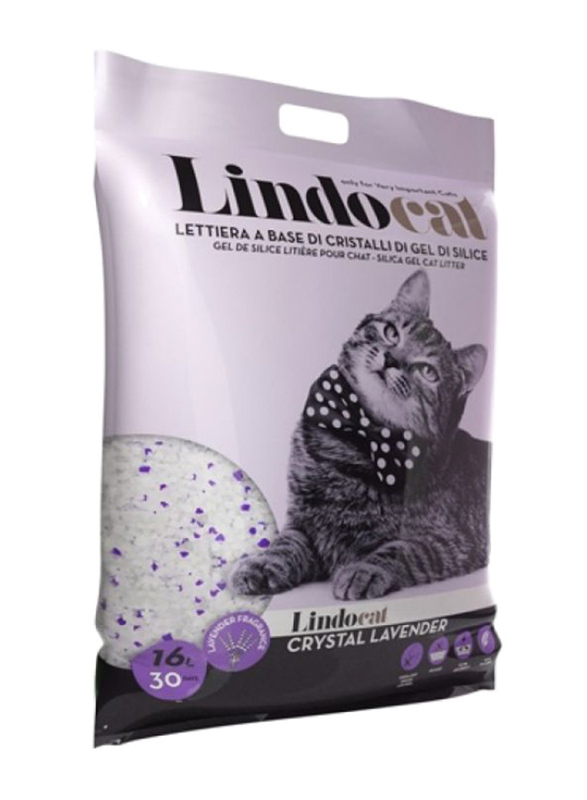 

Lindocat Crystal Cat Litter, 16 Liter, Lavender