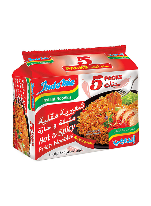 

Indomie Hot Fried & Spicy Instant Noodles, 5 Packs x 80g