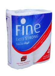 Fine Extra Strong Toilet Rolls, 4 Rolls x 150 Sheets x 2Ply