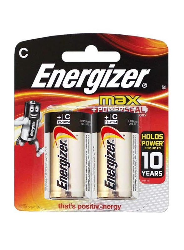 

Energizer Max Alkaline C Battery, 2 Pieces, Multicolour