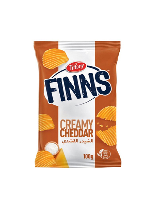 

Tiffany Finns Crinkled Creamy Cheddar Flavour Potato Chips, 100g