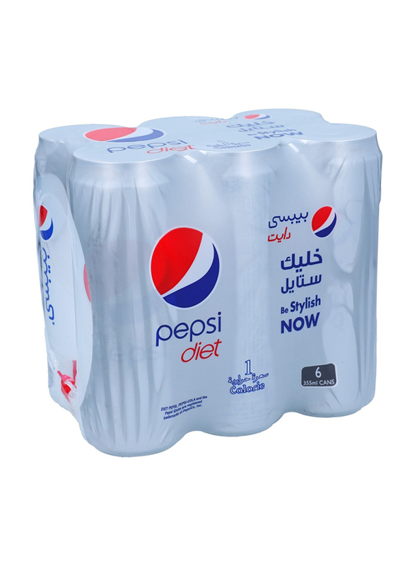 

Pepsi Diet Carbonated Soft Drink, 6 Cans x 355ml